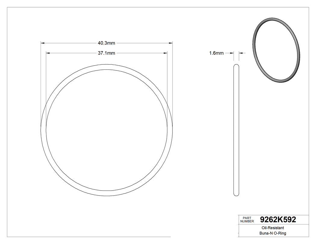 Technical drawing - 9262K592